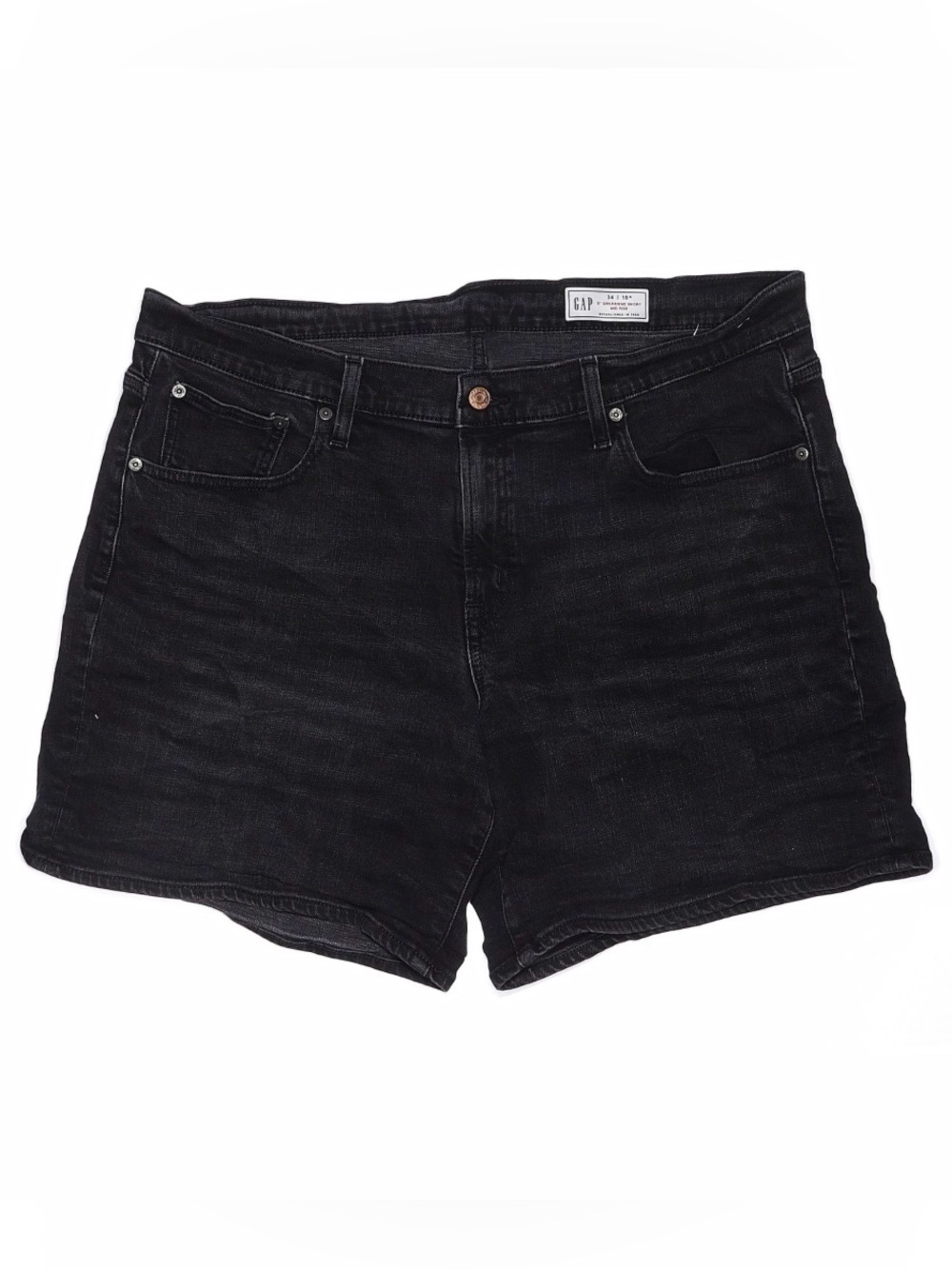 GAP Black Mid-Rise Denim Shorts